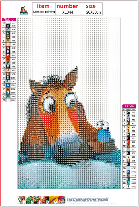 Full Diamond Painting kit - Horse and bird