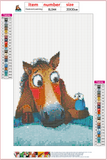 Full Diamond Painting kit - Horse and bird
