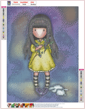 Full Diamond Painting kit - Gorjuss girl