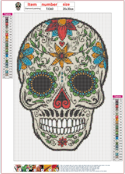 Full Diamond Painting kit - Skull