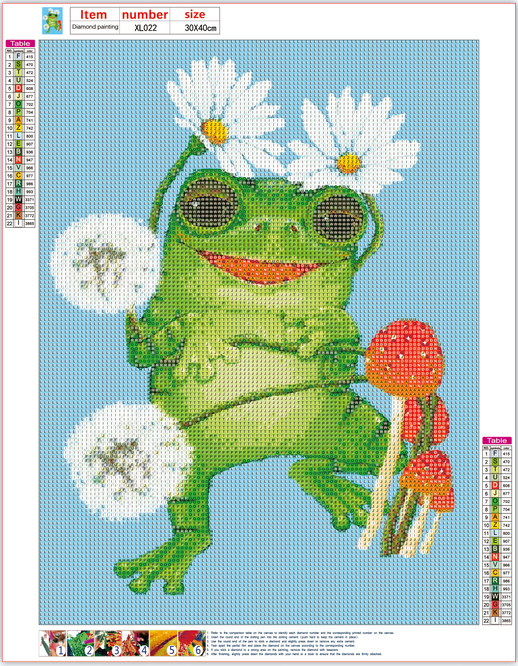 Full Diamond Painting kit - Pretty frog