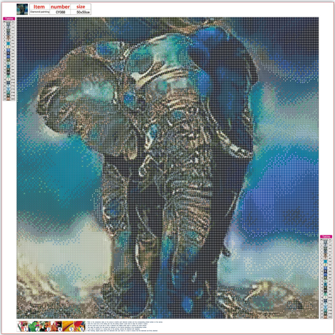 Full Diamond Painting kit - elephant