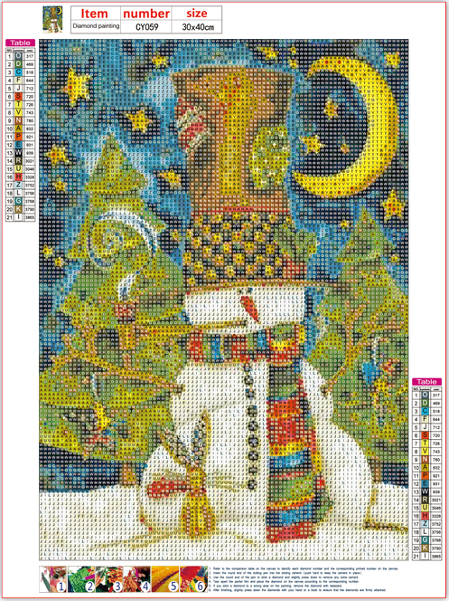 Full Diamond Painting kit - Christmas snowman