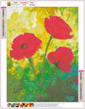 Full Diamond Painting kit - Beautiful red flower