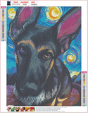 Full Diamond Painting kit - Black dog