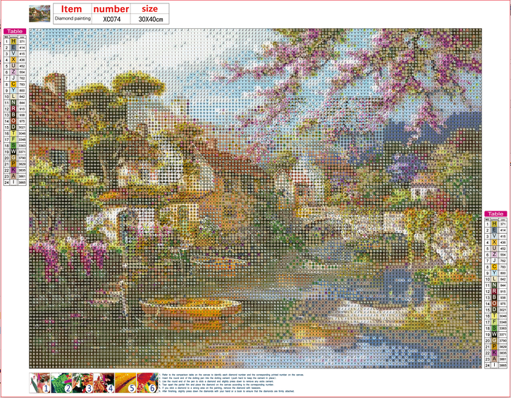 Full Diamond Painting kit - Beautiful rural landscape