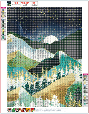 Full Diamond Painting kit - Abstract landscape