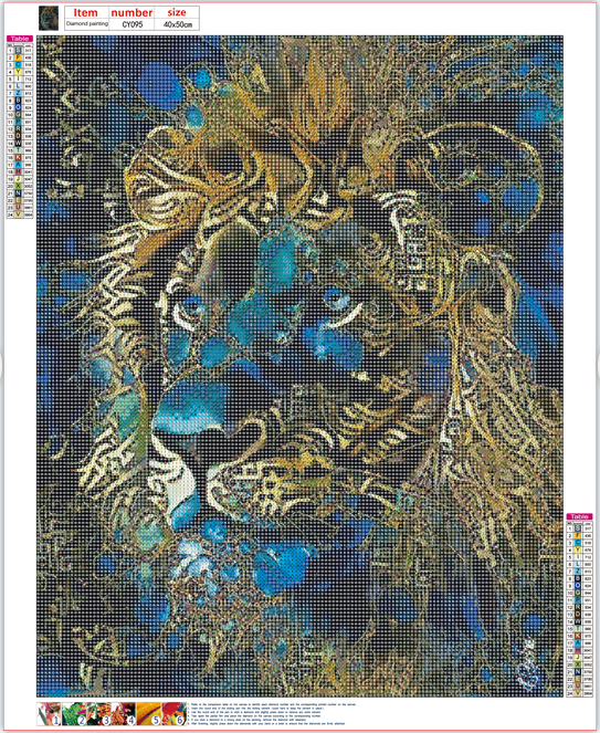 Full Diamond Painting kit - lion