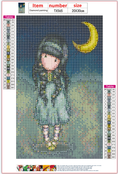 Full Diamond Painting kit - Gorjuss girl - Moonlight
