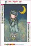 Full Diamond Painting kit - Gorjuss girl - Moonlight