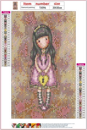 Full Diamond Painting kit - Gorjuss girl - The Secret
