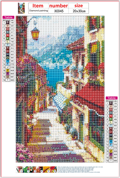 Full Diamond Painting kit - Bellagio Village
