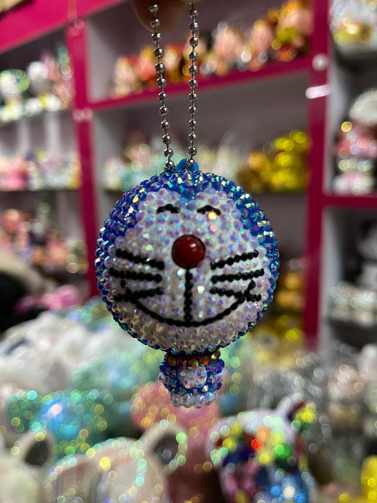 DIY Hello Kitty and Doraemon tape ruler Keychain  (with glue tools)