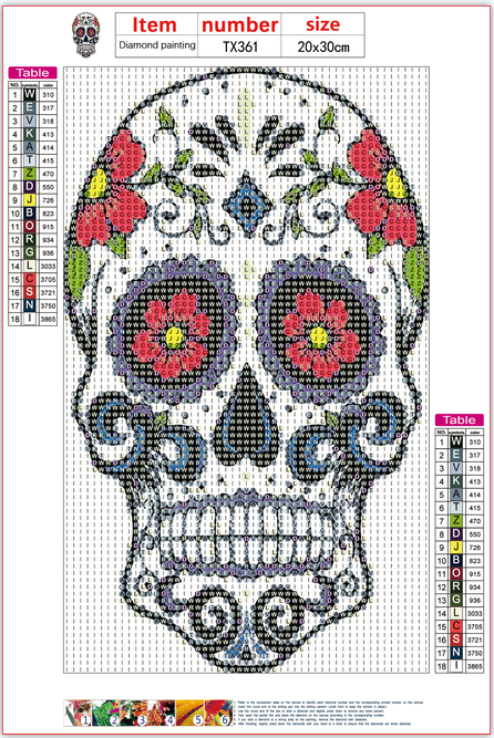 Full Diamond Painting kit - Skull