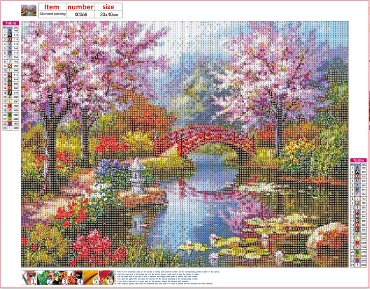 Full Diamond Painting kit - Garden in bloom