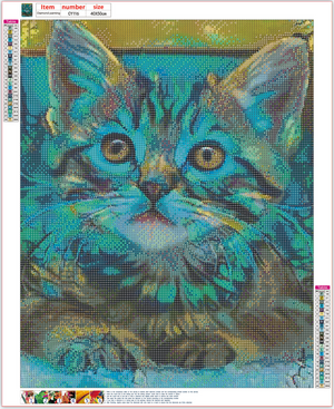 Full Diamond Painting kit - Cat