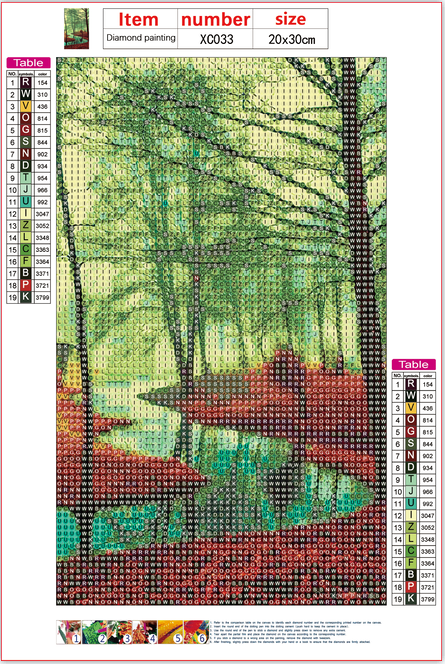 Full Diamond Painting kit - Deep forest river