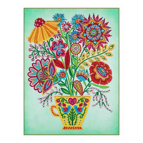 Crystal Rhinestone Diamond Painting Ki - Flower - Hibah-Diamond painting art studio