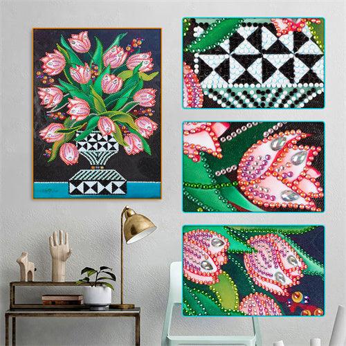 Crystal Rhinestone Diamond Painting Ki - Flower - Hibah-Diamond painting art studio