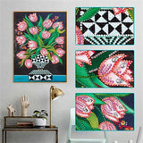 Crystal Rhinestone Diamond Painting Ki - Flower - Hibah-Diamond painting art studio