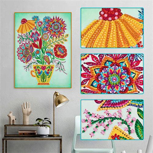 Crystal Rhinestone Diamond Painting Ki - Flower - Hibah-Diamond painting art studio