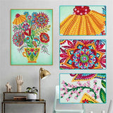 Crystal Rhinestone Diamond Painting Ki - Flower - Hibah-Diamond painting art studio