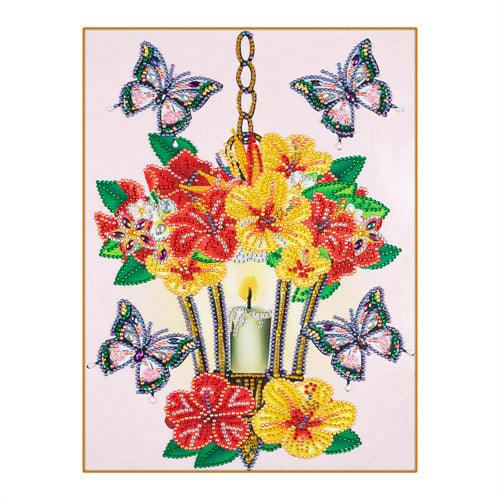 Crystal Rhinestone Diamond Painting Ki - Flower lantern - Hibah-Diamond painting art studio