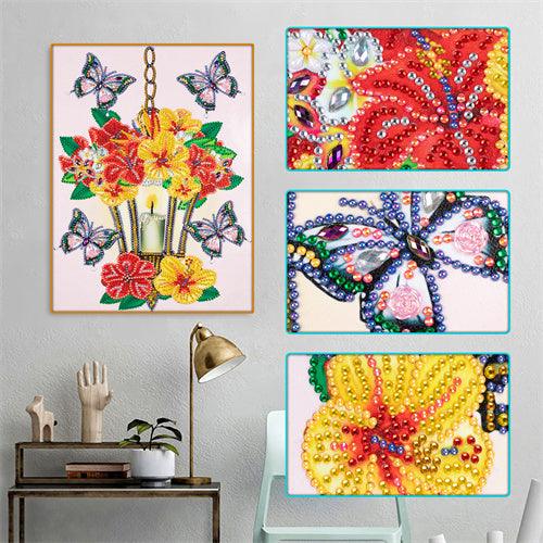 Crystal Rhinestone Diamond Painting Ki - Flower lantern - Hibah-Diamond painting art studio