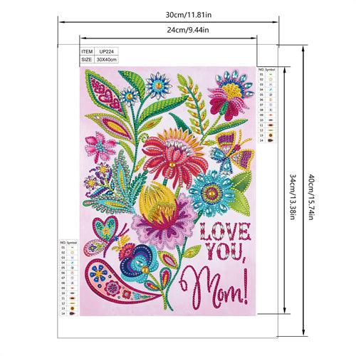 Crystal Rhinestone Diamond Painting Ki - Happy Mothers' Day - Hibah-Diamond painting art studio