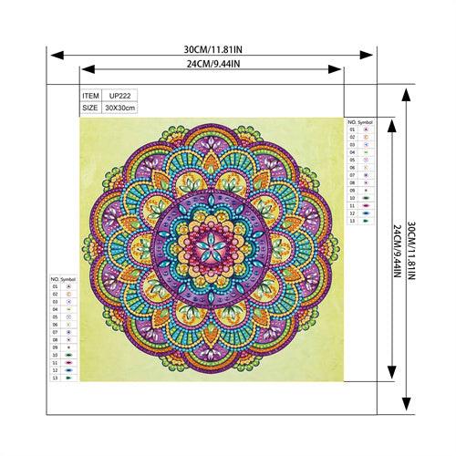Crystal Rhinestone Diamond Painting Ki - Mandala - Hibah-Diamond painting art studio