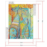 Crystal Rhinestone Diamond Painting Kit - Abstract Animal Cat - Hibah-Diamond painting art studio