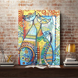 Crystal Rhinestone Diamond Painting Kit - Abstract Animal Cat - Hibah-Diamond painting art studio