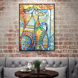 Crystal Rhinestone Diamond Painting Kit - Abstract Animal Cat - Hibah-Diamond painting art studio