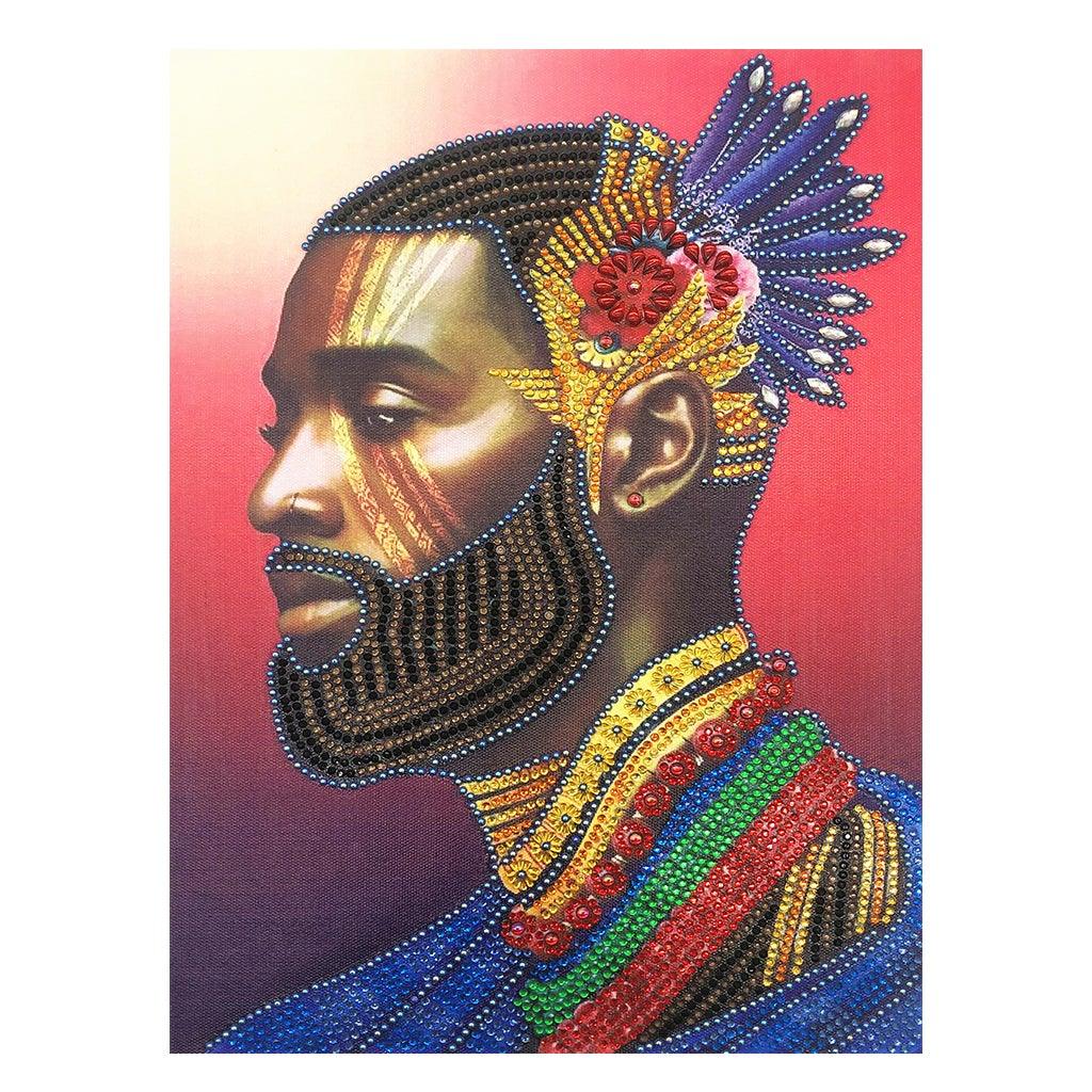 Crystal Rhinestone Diamond Painting Kit - African man - Hibah-Diamond painting art studio