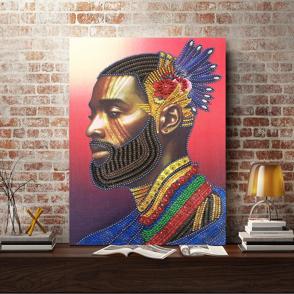 Crystal Rhinestone Diamond Painting Kit - African man - Hibah-Diamond painting art studio