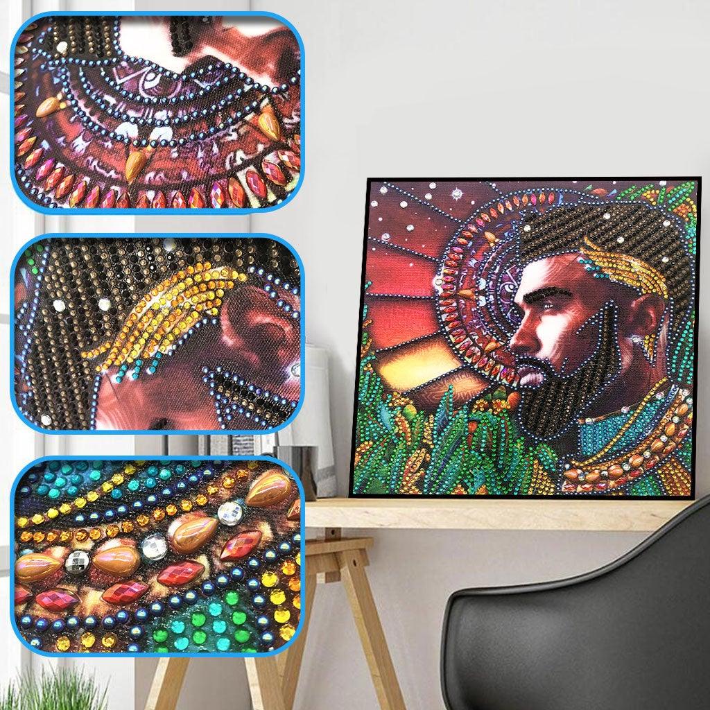 Crystal Rhinestone Diamond Painting Kit - African Men - Hibah-Diamond painting art studio