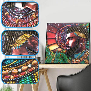 Crystal Rhinestone Diamond Painting Kit - African Men - Hibah-Diamond painting art studio