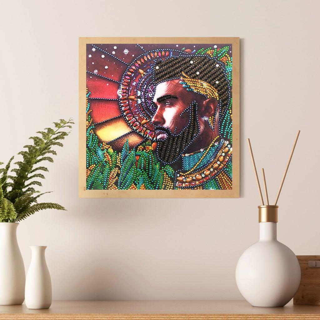 Crystal Rhinestone Diamond Painting Kit - African Men - Hibah-Diamond painting art studio