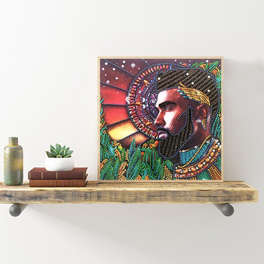 Crystal Rhinestone Diamond Painting Kit - African Men - Hibah-Diamond painting art studio