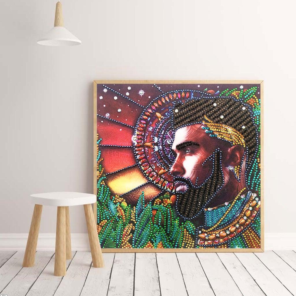 Crystal Rhinestone Diamond Painting Kit - African Men - Hibah-Diamond painting art studio