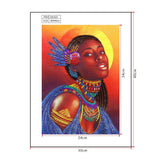 Crystal Rhinestone Diamond Painting Kit - African woman - Hibah-Diamond painting art studio
