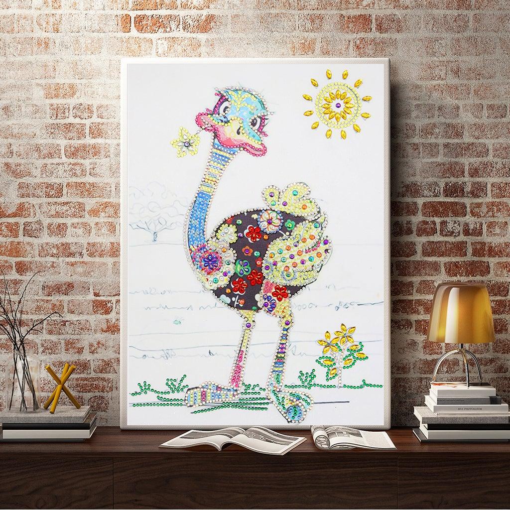 Crystal Rhinestone Diamond Painting Kit - An ostrich - Hibah-Diamond painting art studio