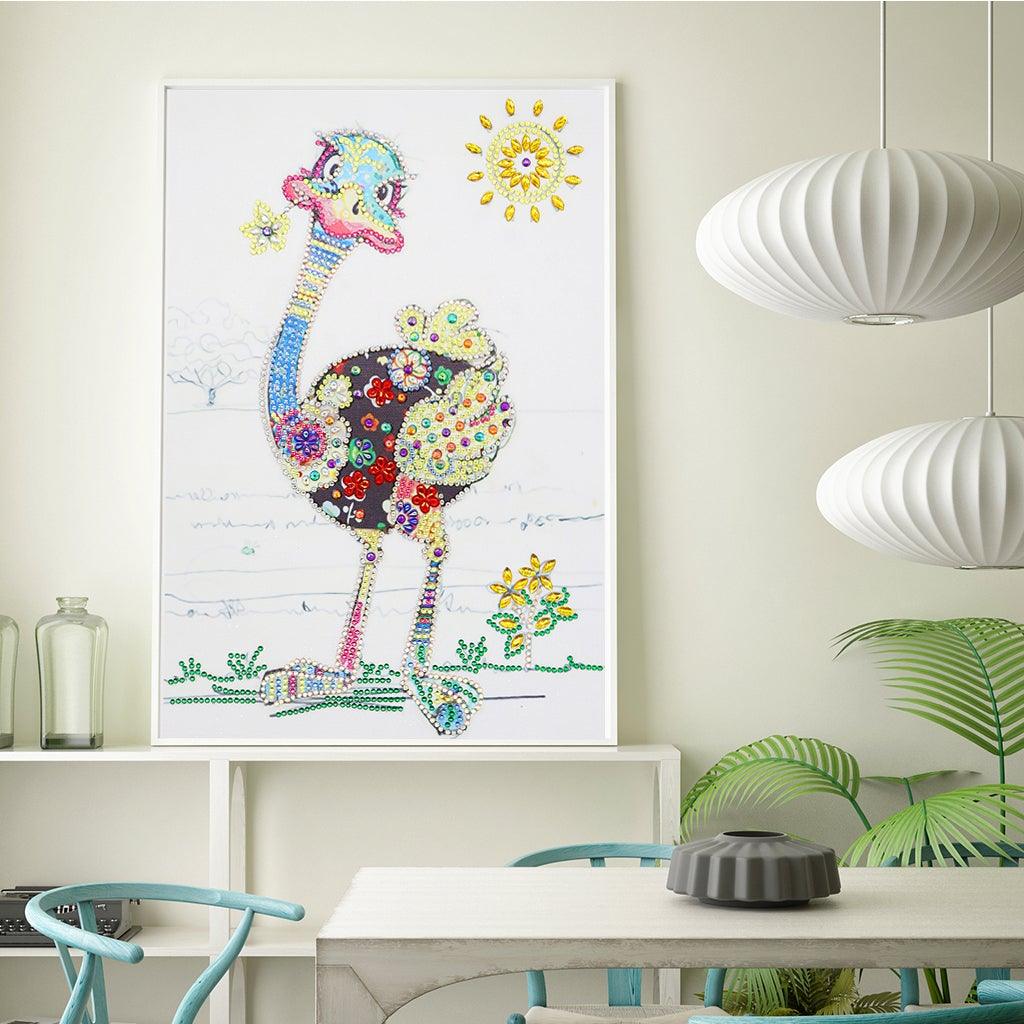 Crystal Rhinestone Diamond Painting Kit - An ostrich - Hibah-Diamond painting art studio