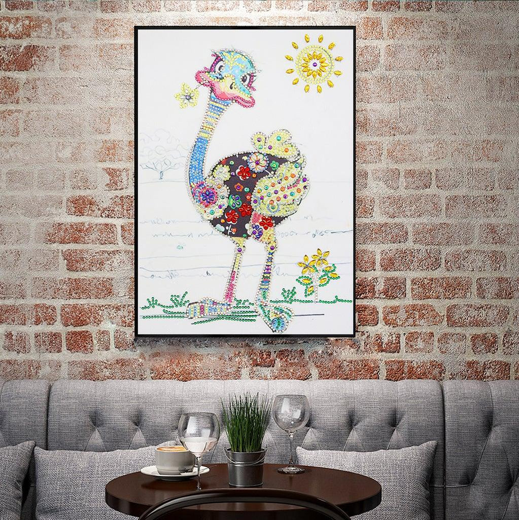 Crystal Rhinestone Diamond Painting Kit - An ostrich - Hibah-Diamond painting art studio