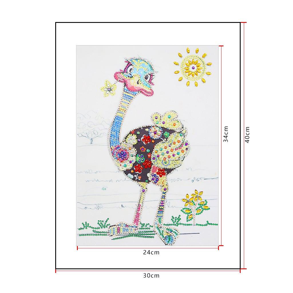 Crystal Rhinestone Diamond Painting Kit - An ostrich - Hibah-Diamond painting art studio