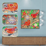 Crystal Rhinestone Diamond Painting Kit - Animal Cardinals - Hibah-Diamond painting art studio
