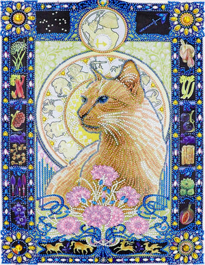 Crystal Rhinestone Diamond Painting Kit - Animal cat (16x20inch) - Hibah-Diamond painting art studio
