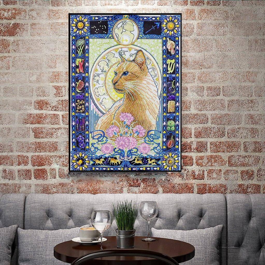 Crystal Rhinestone Diamond Painting Kit - Animal cat (16x20inch) - Hibah-Diamond painting art studio