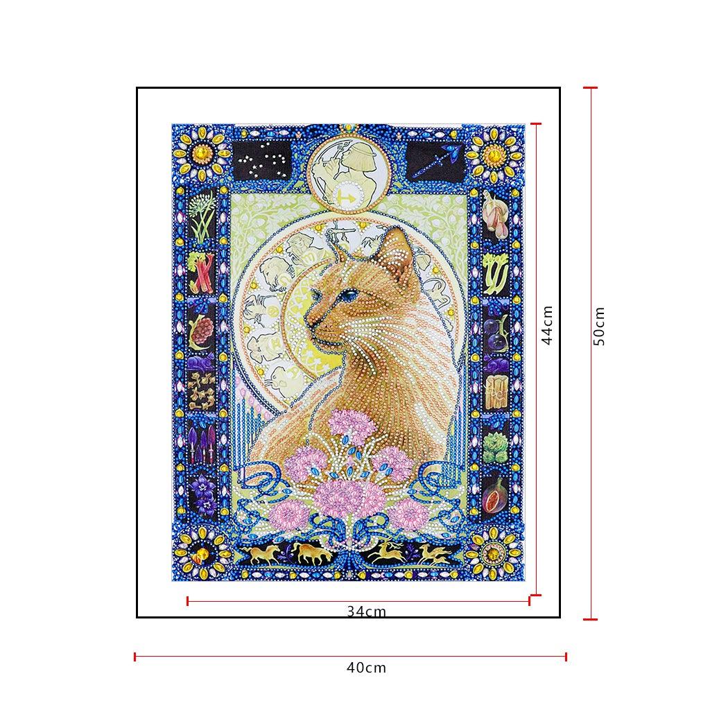 Crystal Rhinestone Diamond Painting Kit - Animal cat (16x20inch) - Hibah-Diamond painting art studio