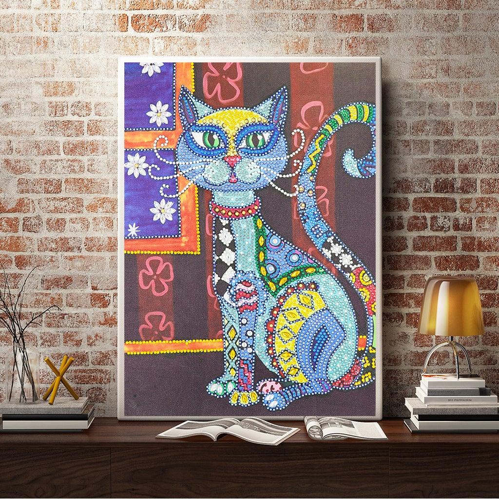 Crystal Rhinestone Diamond Painting Kit - Animal cat - Hibah-Diamond painting art studio